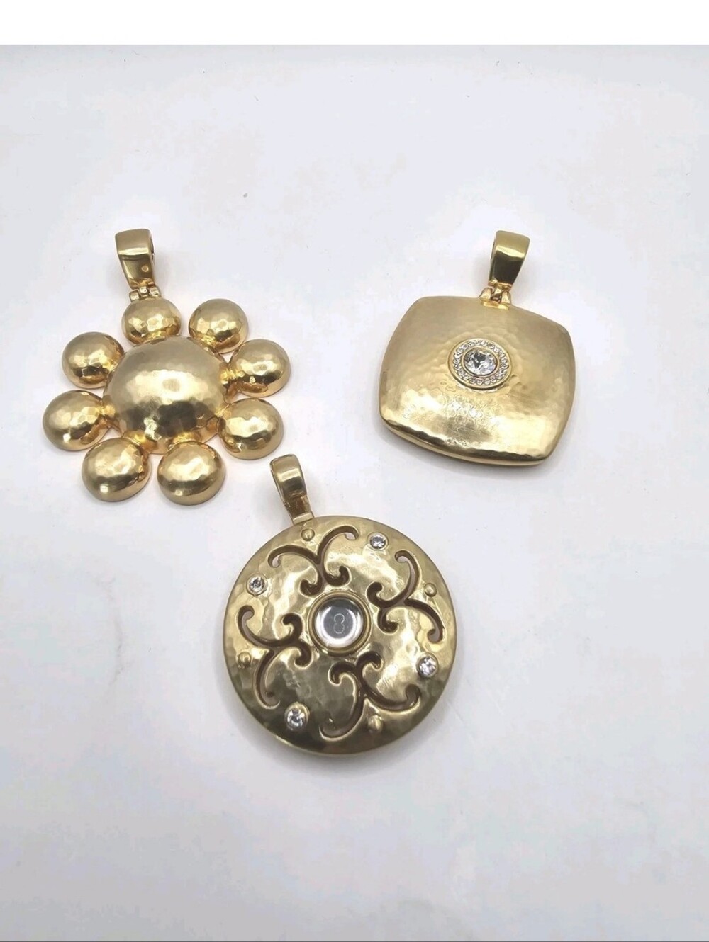 Brighton Lot 3  Versailles Reversible Pendants  Saturn Montagne Suisses NO Chain